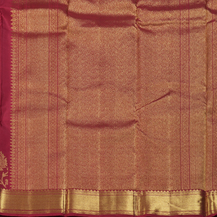 Hayagrivas Maroon Handloom Kanjivaram Silk Saree KBD1528A4-1