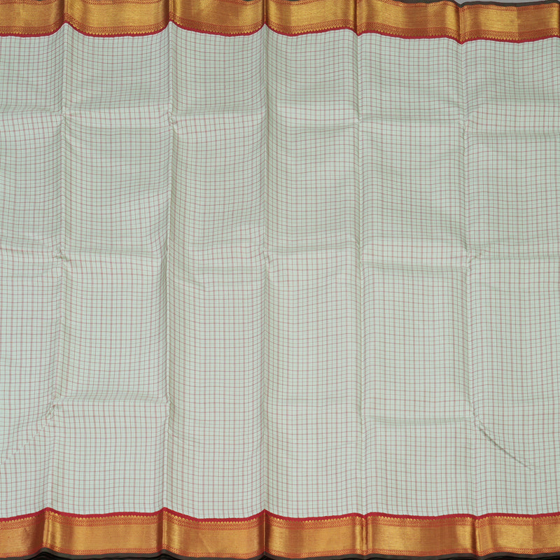 Hayagrivas Handloom Powder Green Kanjivaram Silk Saree with Red border KBD1528A5-1