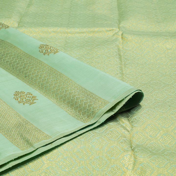 Hayagrivas Pastel Green Handloom Kanjivaram Silk Saree KBD1532A13-1