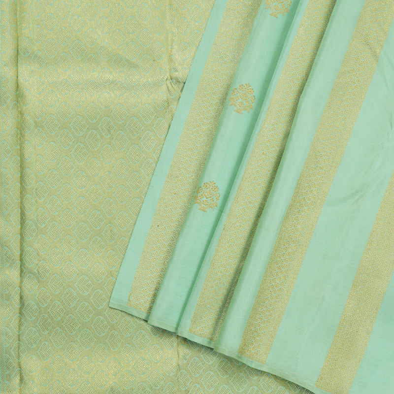 Hayagrivas Pastel Green Handloom Kanjivaram Silk Saree KBD1532A13-1