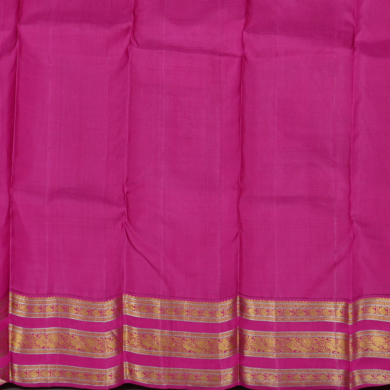 Hayagrivas Handloom Kanjivaram Silk Saree in Vivid Sandal KBD1532A2-1