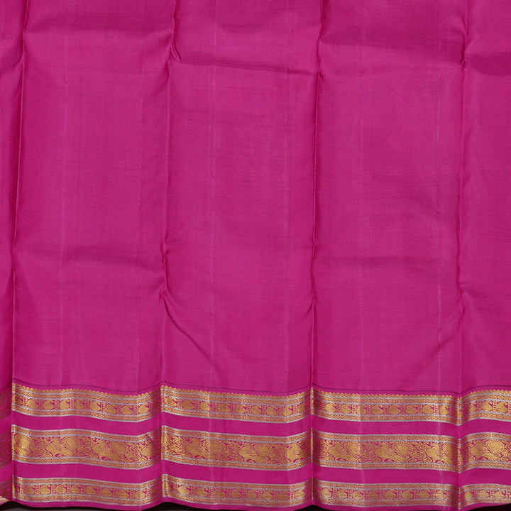 Hayagrivas Handloom Kanjivaram Silk Saree in Vivid Sandal KBD1532A2-1
