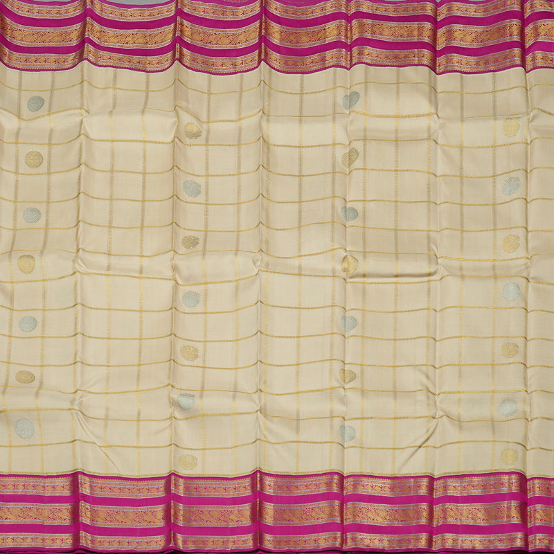 Hayagrivas Handloom Kanjivaram Silk Saree in Vivid Sandal KBD1532A2-1