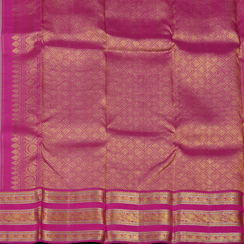 Hayagrivas Handloom Kanjivaram Silk Saree in Vivid Sandal KBD1532A2-1