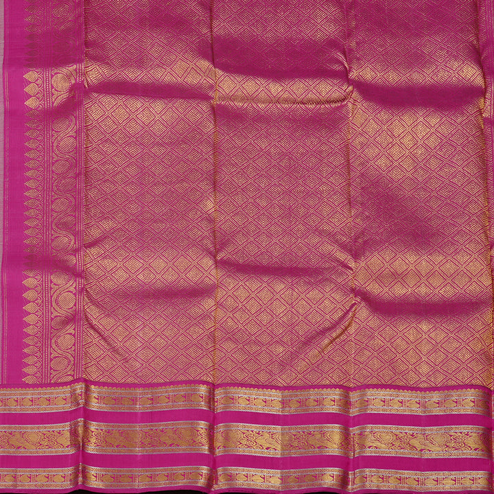 Hayagrivas Handloom Kanjivaram Silk Saree in Vivid Sandal KBD1532A2-1