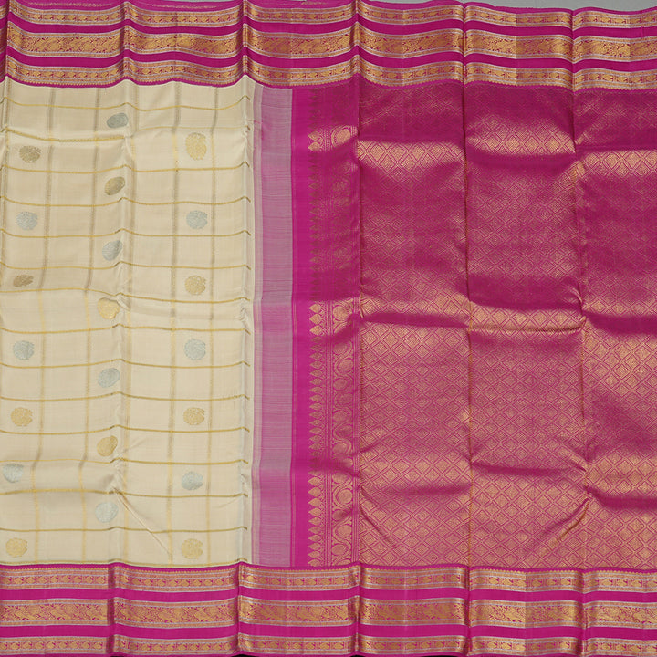 Hayagrivas Handloom Kanjivaram Silk Saree in Vivid Sandal KBD1532A2-1
