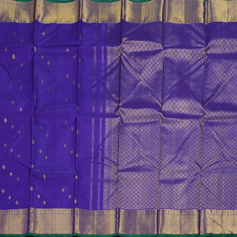 Hayagrivas Blue Handloom Kanjivaram Silk Saree KBD1532A3-1