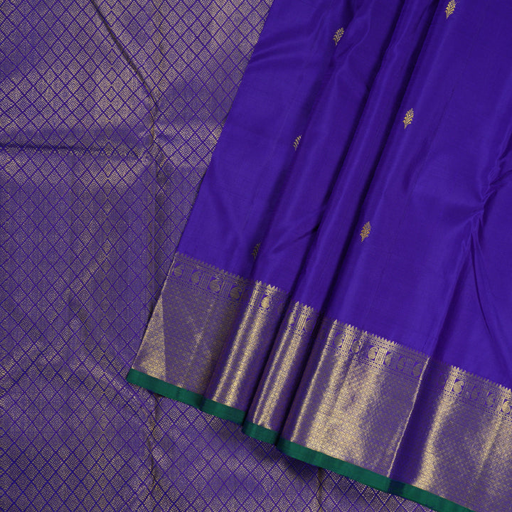 Hayagrivas Blue Handloom Kanjivaram Silk Saree KBD1532A3-1
