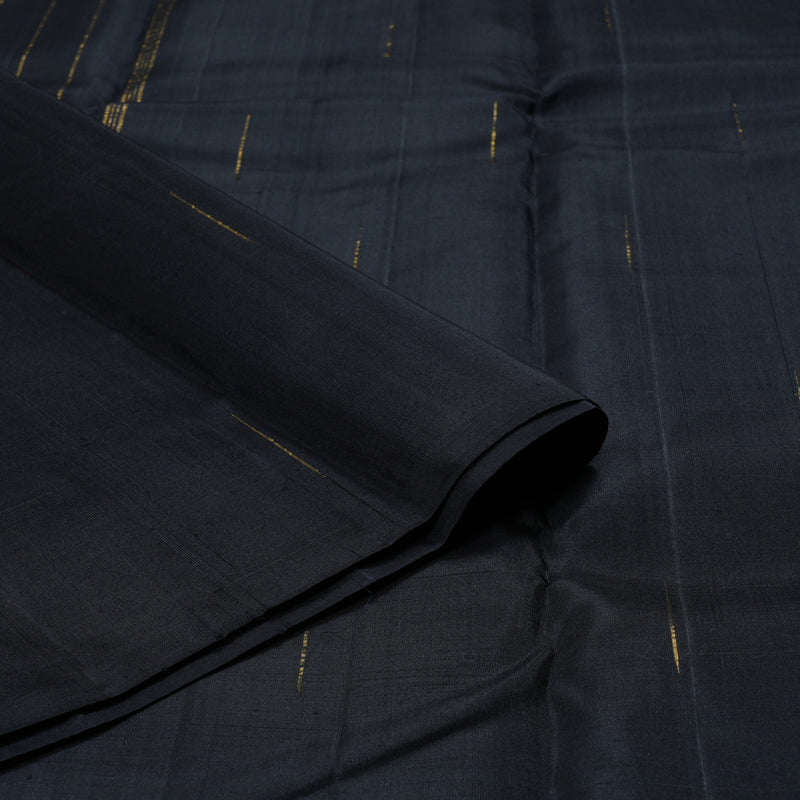 Hayagrivas Grey And Black Handloom Kanjivaram Silk Saree KBD1533A2-3