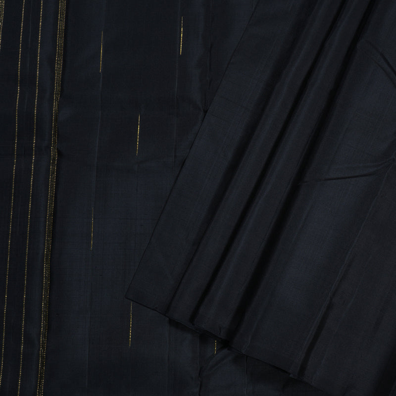 Hayagrivas Grey And Black Handloom Kanjivaram Silk Saree KBD1533A2-3