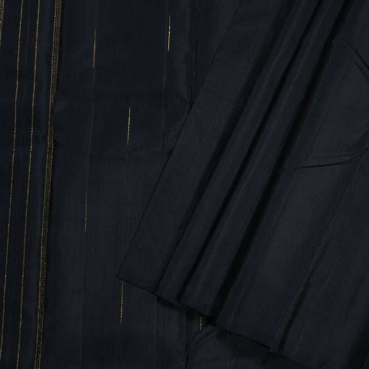 Hayagrivas Grey And Black Handloom Kanjivaram Silk Saree KBD1533A2-3