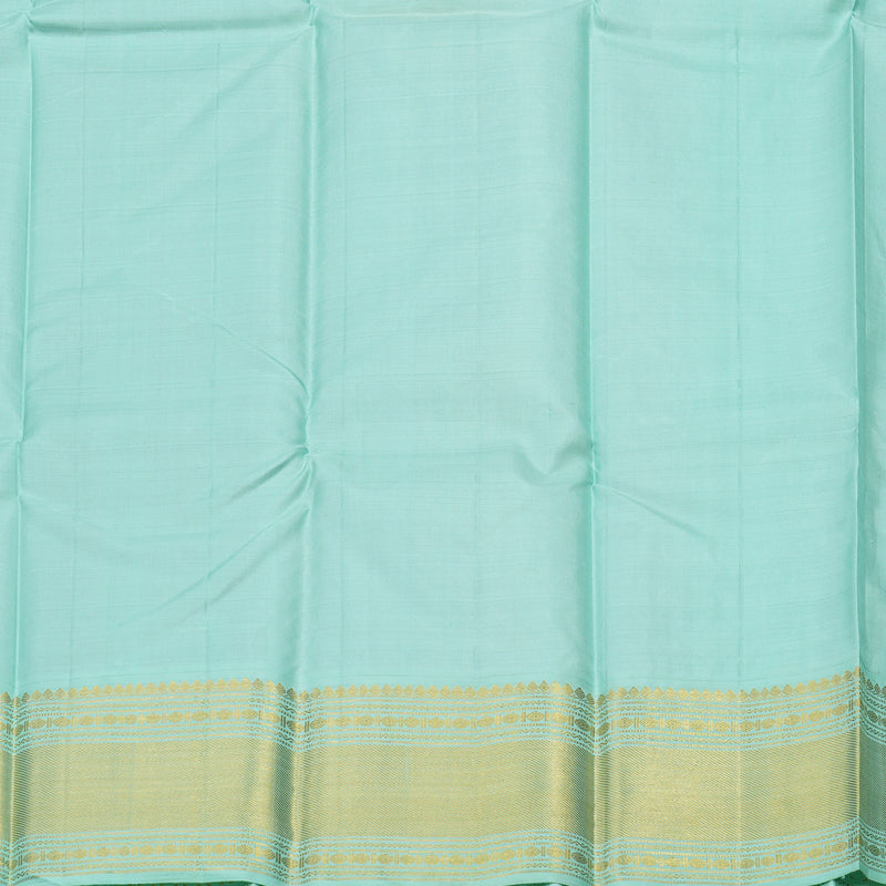 Hayagrivas Korvai Kanjivaram Silk Saree in Magenta Pink with Teal contrast KBD1536A2-6