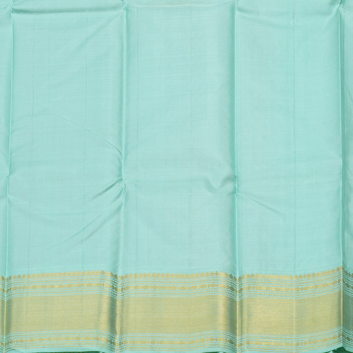 Hayagrivas Korvai Kanjivaram Silk Saree in Magenta Pink with Teal contrast KBD1536A2-6