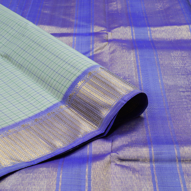 Hayagrivas Handloom Kanjivaram Silk Saree in Serene Light Pastel Blue KBD1536A8-10