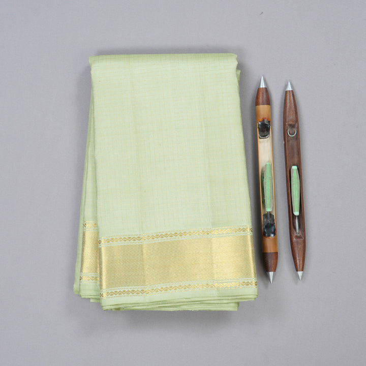 Hayagrivas Light Elaichi Green Handloom Kanjivaram Silk Saree KBD1536A8-5