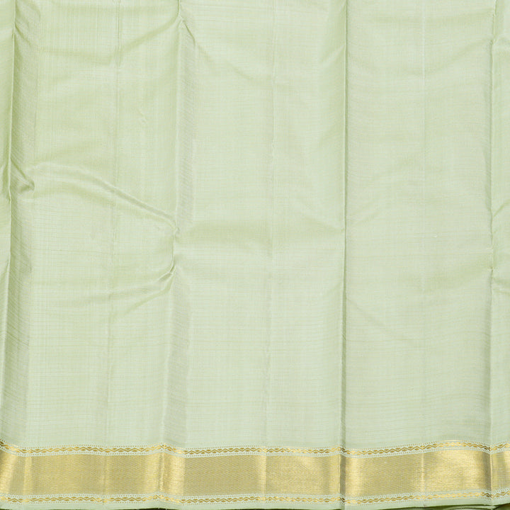 Hayagrivas Light Elaichi Green Handloom Kanjivaram Silk Saree KBD1536A8-5