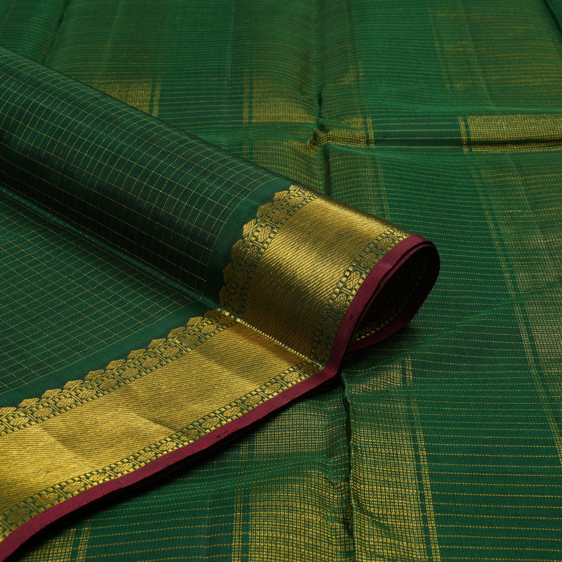 Hayagrivas Handloom Bottle Green Kanjivaram Silk Saree KBD1536A8-6