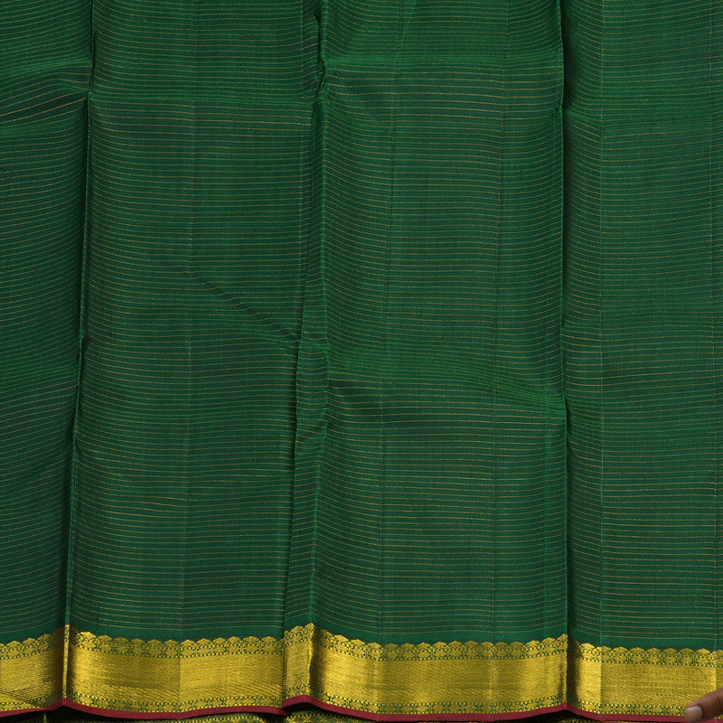 Hayagrivas Handloom Bottle Green Kanjivaram Silk Saree KBD1536A8-6