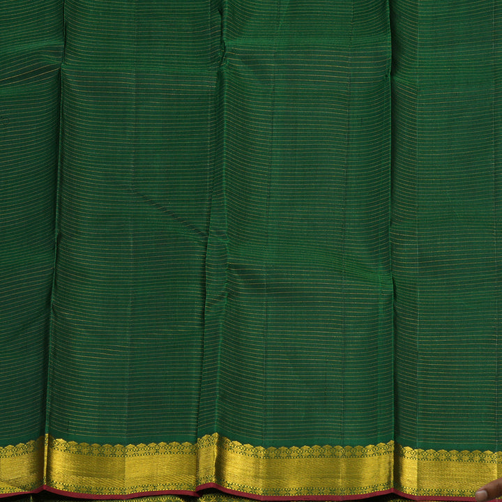 Hayagrivas Handloom Bottle Green Kanjivaram Silk Saree KBD1536A8-6