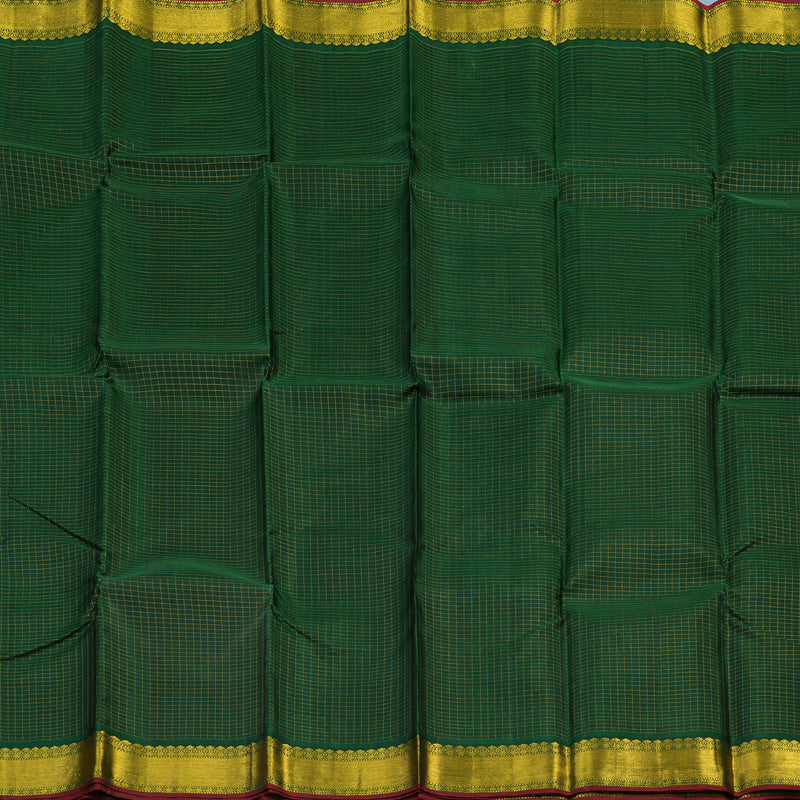 Hayagrivas Handloom Bottle Green Kanjivaram Silk Saree KBD1536A8-6