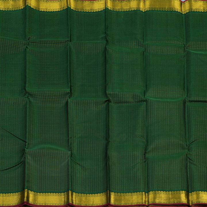 Hayagrivas Handloom Bottle Green Kanjivaram Silk Saree KBD1536A8-6