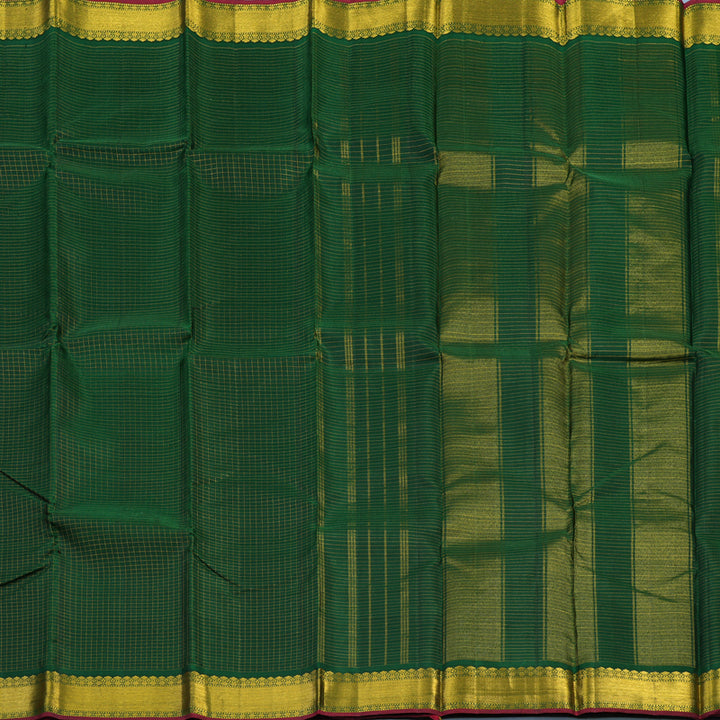 Hayagrivas Handloom Bottle Green Kanjivaram Silk Saree KBD1536A8-6