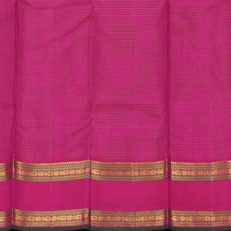 Hayagrivas Handloom Multicolour Kanjivaram Silk Saree with Magenta Border KBD1537A5-4
