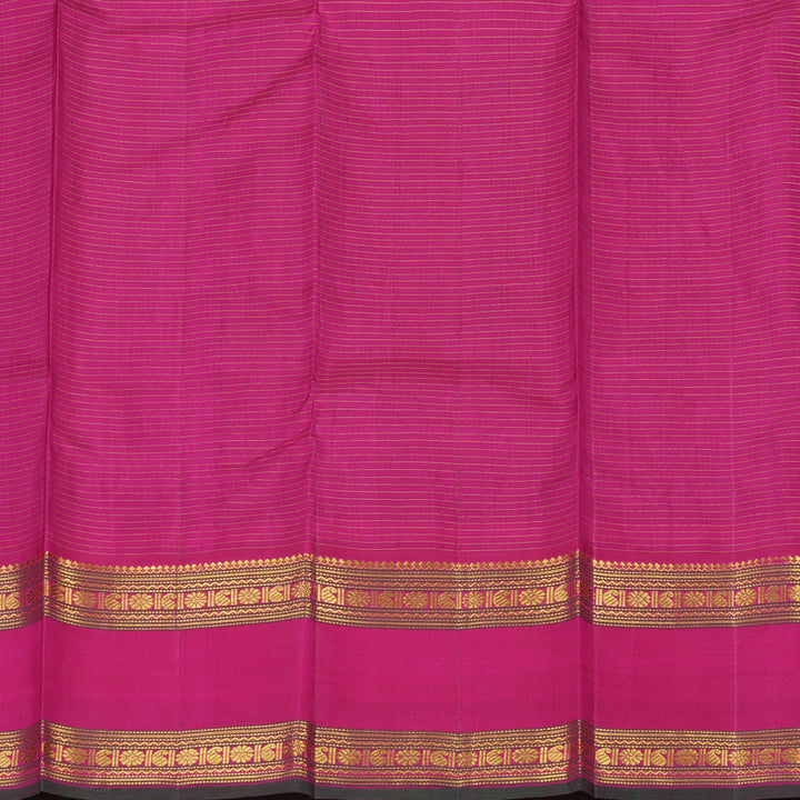 Hayagrivas Handloom Multicolour Kanjivaram Silk Saree with Magenta Border KBD1537A5-4