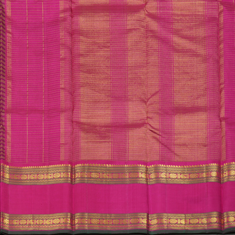 Hayagrivas Handloom Multicolour Kanjivaram Silk Saree with Magenta Border KBD1537A5-4