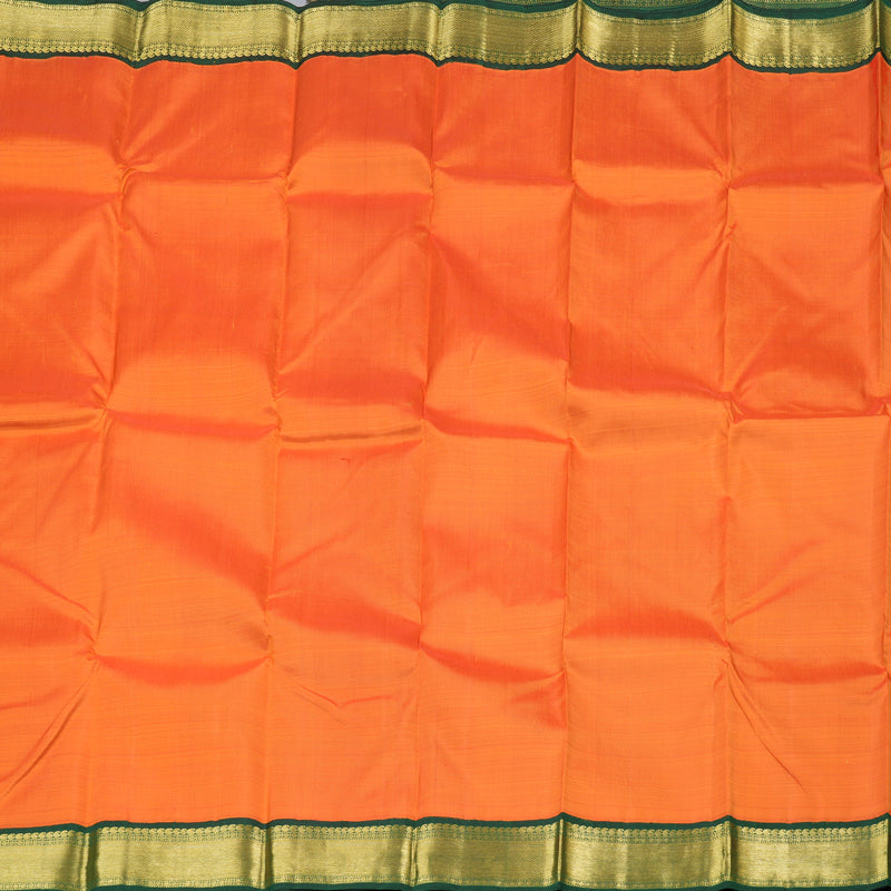 Hayagrivas Handloom Kanjivaram Silk Saree in Vibrant Orange KBD1538A2-6