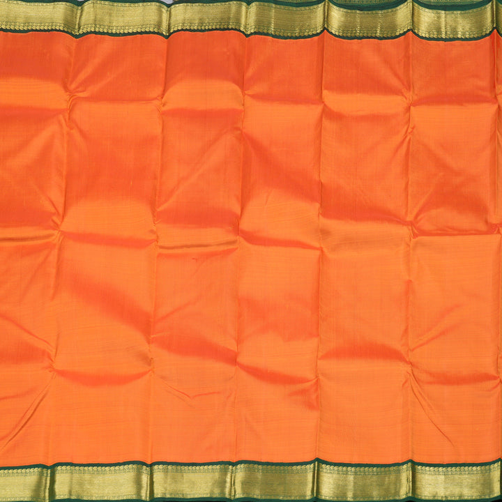 Hayagrivas Handloom Kanjivaram Silk Saree in Vibrant Orange KBD1538A2-6