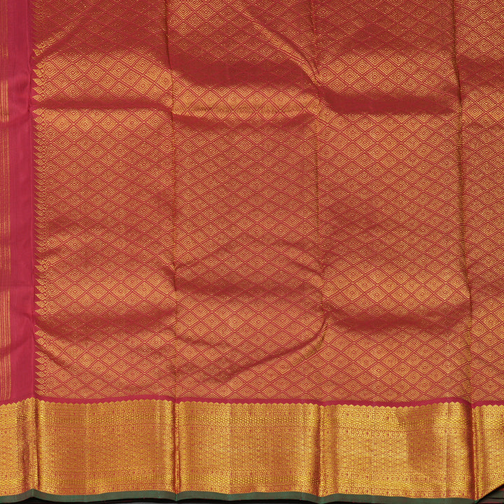 Hayagrivas Sea Blue Handloom Kanjivaram Silk Saree with Maroon Border KBD1538A7-19