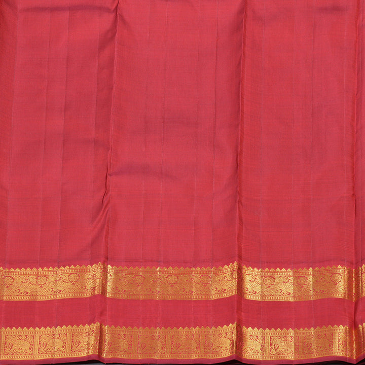 Hayagrivas Baby Pink Handloom Kanjivaram Silk Saree with Maroon Red Border KBD1539A1-1
