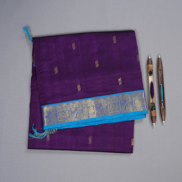 Hayagrivas Handloom Ten Yards Silk Cotton Saree KBD1541A2-3
