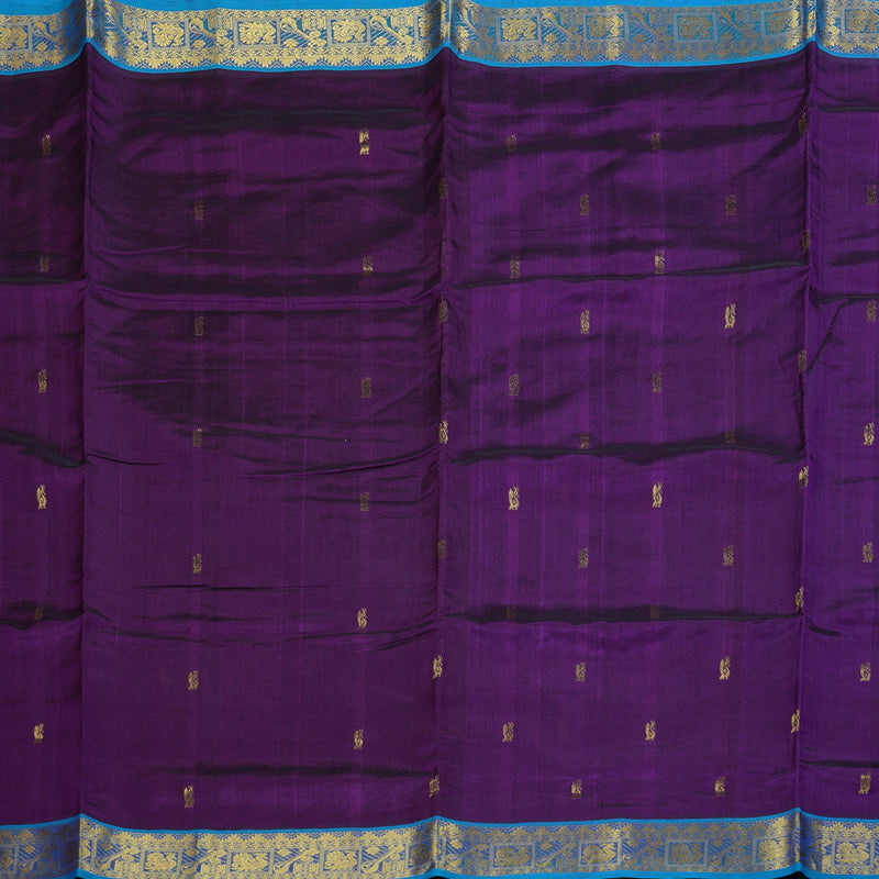 Hayagrivas Handloom Ten Yards Silk Cotton Saree KBD1541A2-3