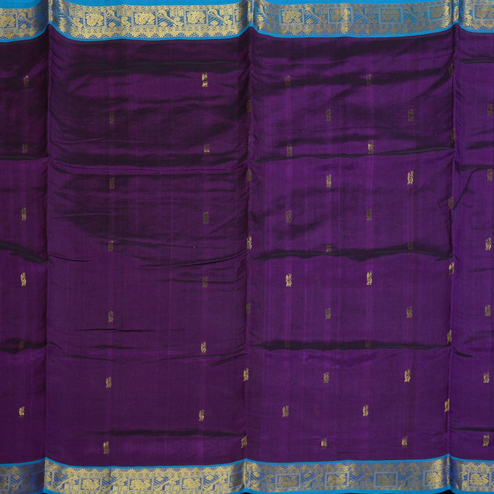 Hayagrivas Handloom Ten Yards Silk Cotton Saree KBD1541A2-3