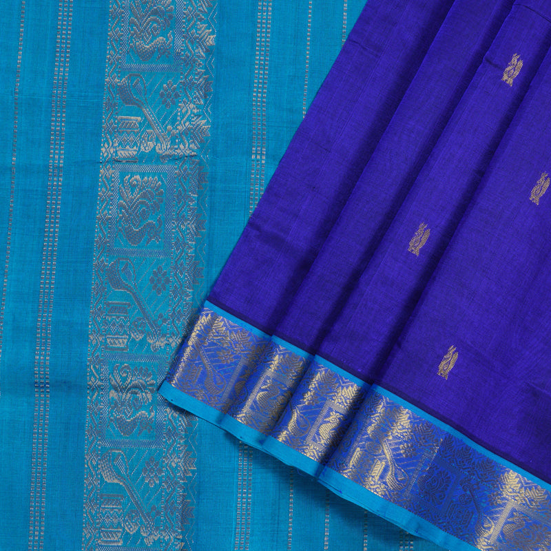Hayagrivas Handloom Ten Yards Silk Cotton Saree KBD1541A2-5