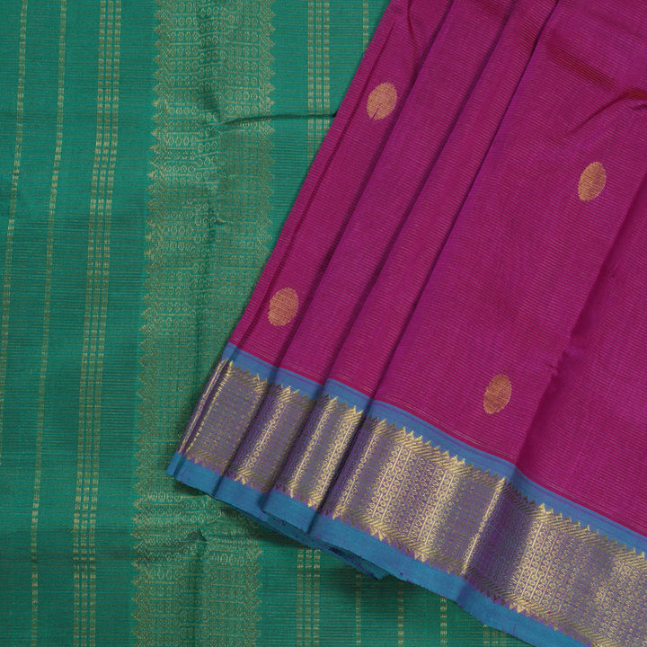 Hayagrivas Handloom Ten Yards Silk Cotton Saree KBD1541A3-1