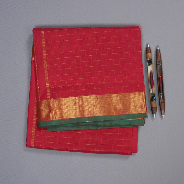 Hayagrivas Handloom Ten Yards Silk Cotton Saree KBD1541A6-1