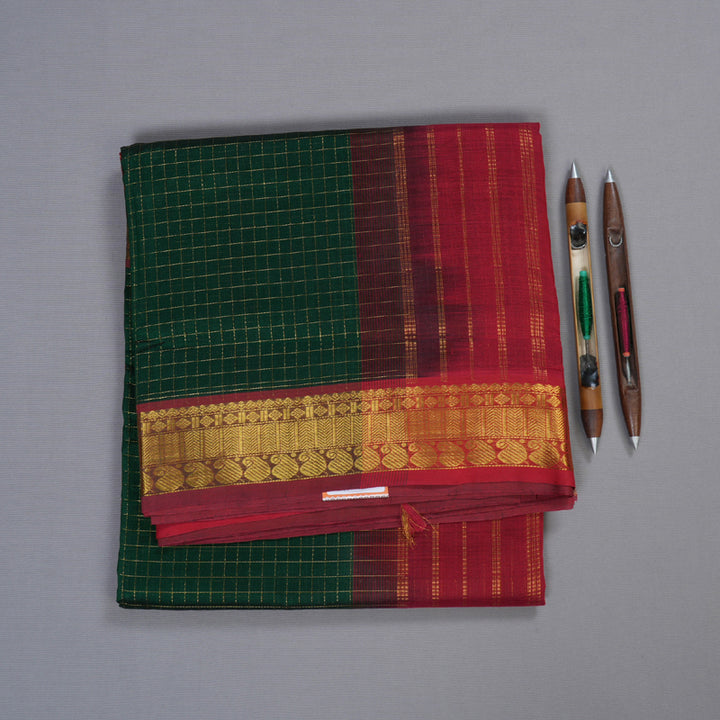 Hayagrivas Handloom Ten Yards Silk Cotton Saree KBD1541A6-2