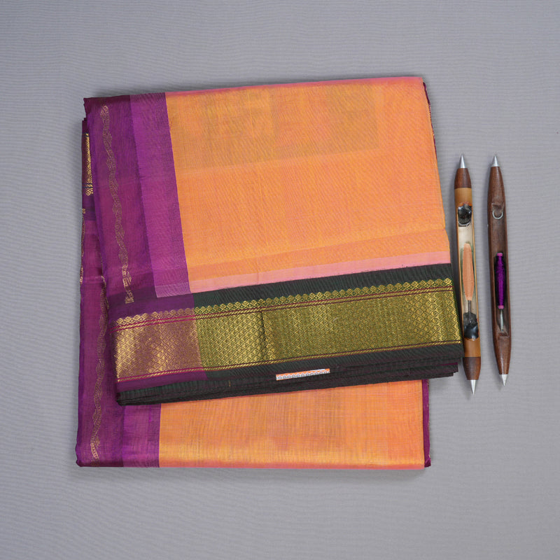 Hayagrivas Handloom Ten Yards Silk Cotton Saree KBD1541A9-1