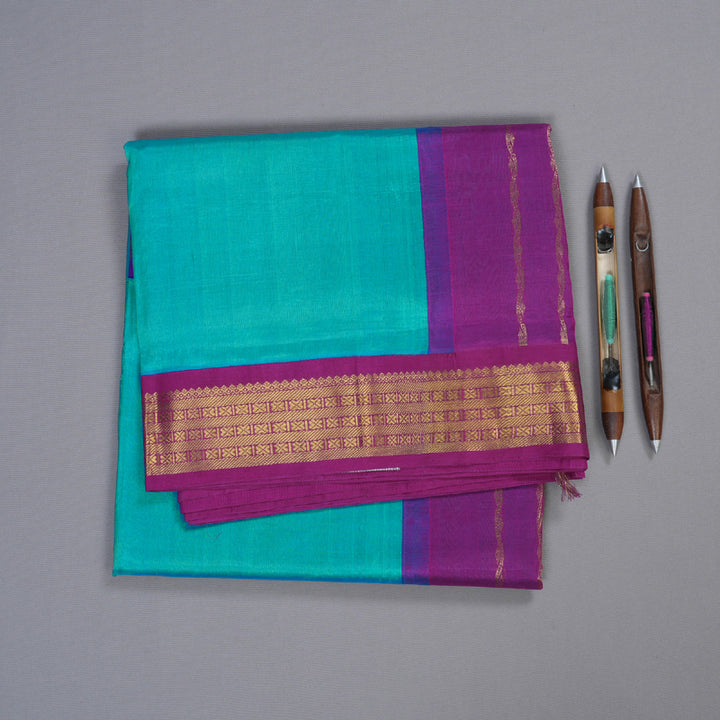 Hayagrivas Handloom Ten Yards Silk Cotton Saree KBD1541A9-3