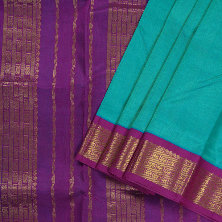 Hayagrivas Handloom Ten Yards Silk Cotton Saree KBD1541A9-3