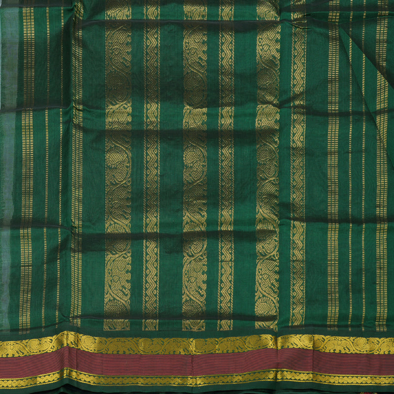 Hayagrivas Handloom Korvai Silk Cotton Saree in Serene Half White KBD1544A1-5