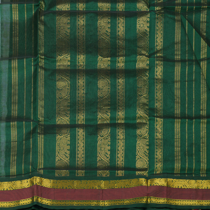Hayagrivas Handloom Korvai Silk Cotton Saree in Serene Half White KBD1544A1-5