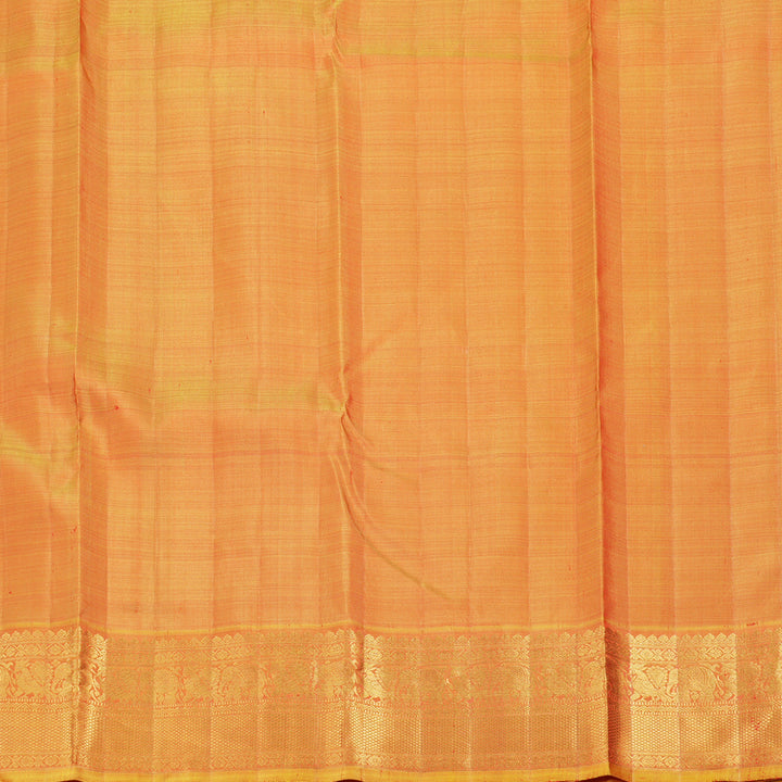 Hayagrivas Regal Purple Handloom Kanjivaram Silk Saree with Honey Mustard Border KBD1546A3-1