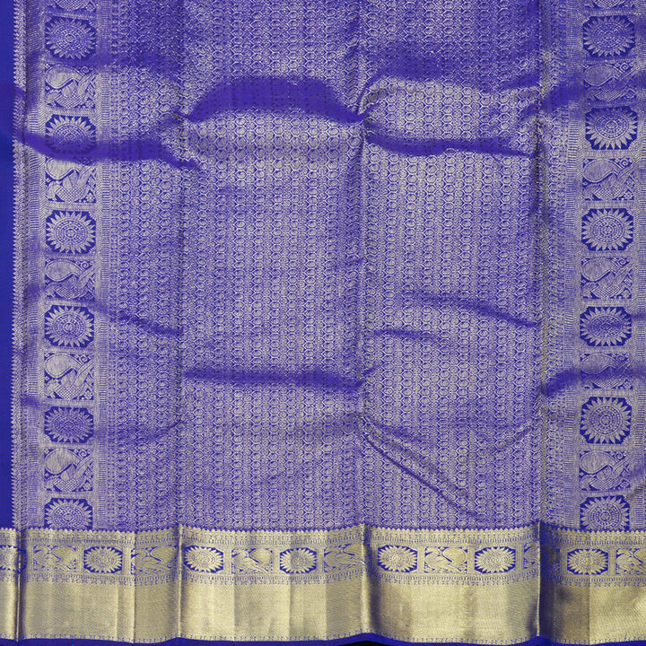 Hayagrivas Blue Handloom Kanjivaram Silk Saree KBD1548A1-1