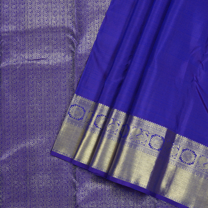 Hayagrivas Blue Handloom Kanjivaram Silk Saree KBD1548A1-1