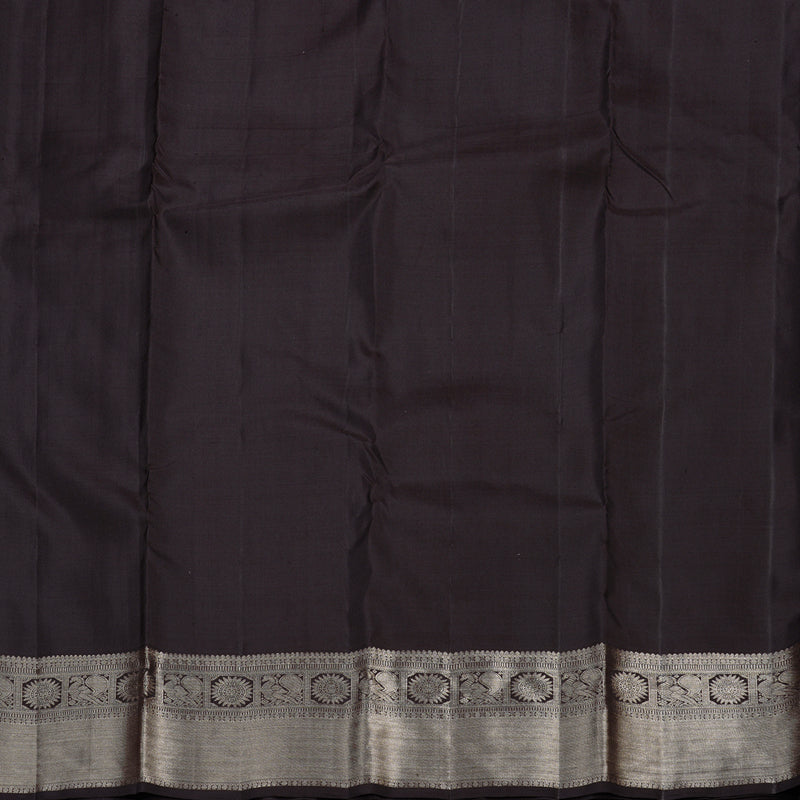 Hayagrivas Dark Brown Handloom Kanjivaram Silk Saree KBD1548A1-2