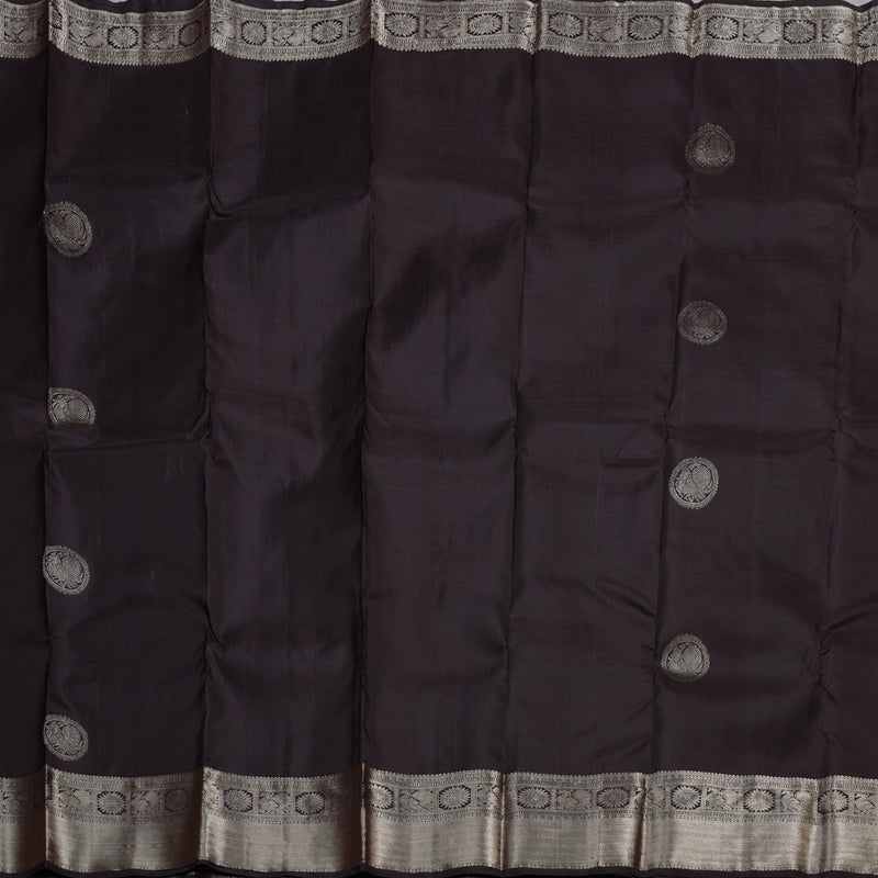 Hayagrivas Dark Brown Handloom Kanjivaram Silk Saree KBD1548A1-2